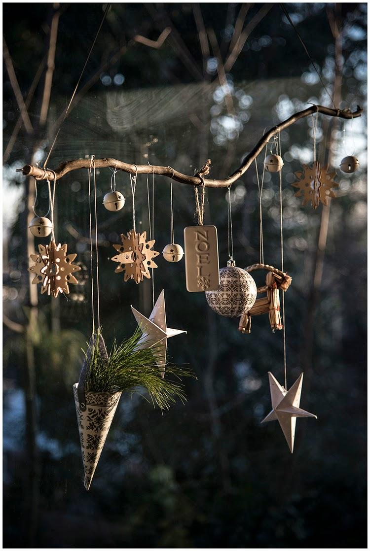 Suspension de Noël Mademoiselle Poirot via Nat et nature Semaine 50 sur les blogs déco