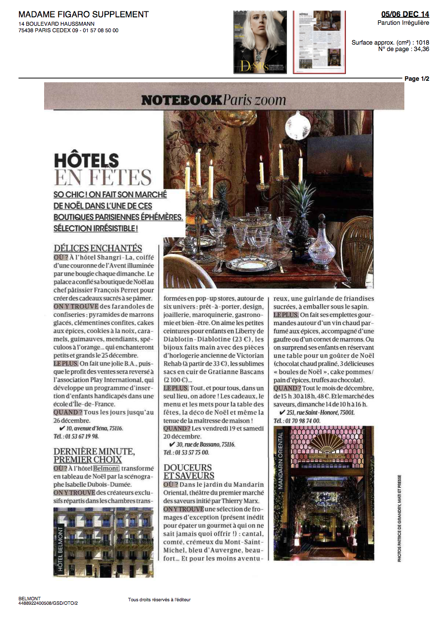 Les jolies choses de Noël #9 / Paris / Pop-up store à l'hôtel Belmont / Les jolies choses de Noël #9 / Paris / Pop-up store à l'hôtel Belmont /