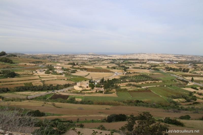 Vue sur l'île de Malte depuis Mdina Vue sur l'île de Malte depuis Mdina