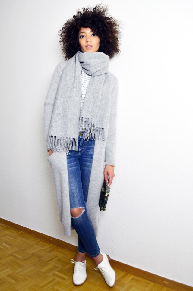 Alibi mercredie-blog-mode-gilet-long-acne-like-vila-modress-richelieu-blanc-boyfriend-jean-current-elliott-pochette-camouflage-catherine-membre-echarpe-hm2