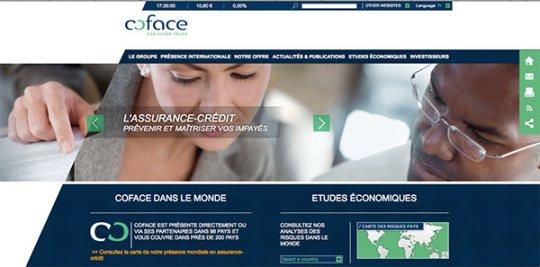 Comment optimiser la présence digitale d’une marque à l’international ? Coface - page d'accueil du site internet