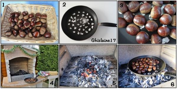 Marrons grillés au barbecue