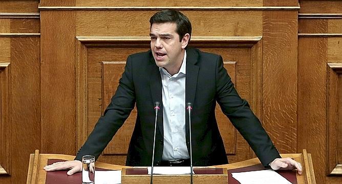 Le leader de Syriza, Alexis Tsipras, accuse le gouvernement de jouer sur la peur du «Grexit», la sortie de la zone euro