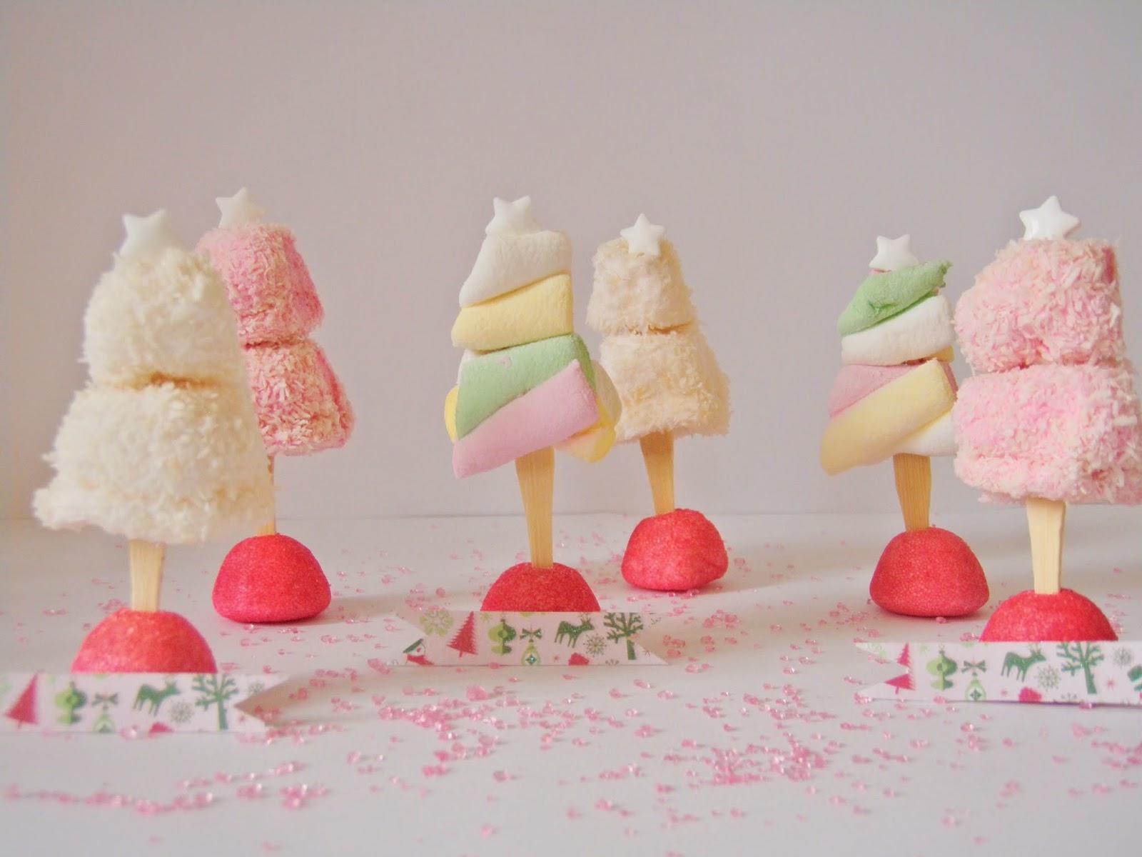 Noël pastel et sucré #5 : Des sapins marque-places en bonbons