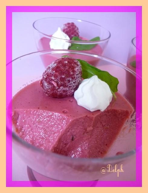 Mousse de framboises allégée