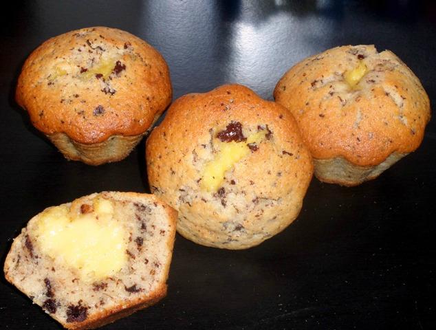 Muffins chocolat curd orange