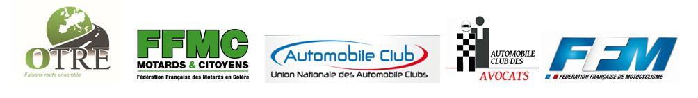 OTRE (Organisation des PME du Transport Routier ; Unique organisation professionnelle représentative de toutes les activités de Transport Routier) www.otre.org / UNAC (Union Nationale des Automobile Clubs) www.union-des-automobile-clubs.fr / FFMC (Fédération Française des Motards en Colère) www.ffmc.asso.fr / Automobile Club des Avocats www.autoclubavocat.fr / FFM (Fédération Française de Motocyclisme) www.ffm. OTRE (Organisation des PME du Transport Routier ; Unique organisation professionnelle représentative de toutes les activités de Transport Routier) www.otre.org / UNAC (Union Nationale des Automobile Clubs) www.union-des-automobile-clubs.fr / FFMC (Fédération Française des Motards en Colère) www.ffmc.asso.fr / Automobile Club des Avocats www.autoclubavocat.fr / FFM (Fédération Française de Motocyclisme) www.ffm.