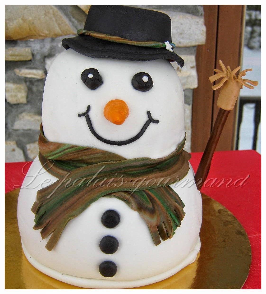 Gâteau bonhomme de neige