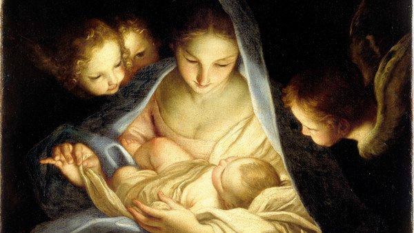 La sainte nuit huile sur toile de Carlo Maratta