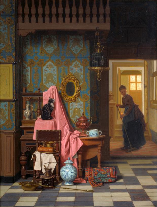 Charles Joseph Grips. (Dutch, 1825-1920) Opportunity Makes a Thief 1875