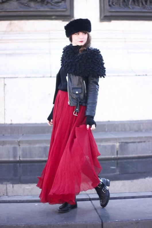 Mystline look jupe rouge