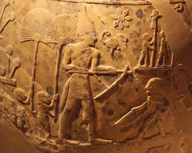 musée tête de massue égyptienne art Egypte du roi scorpion NARMER