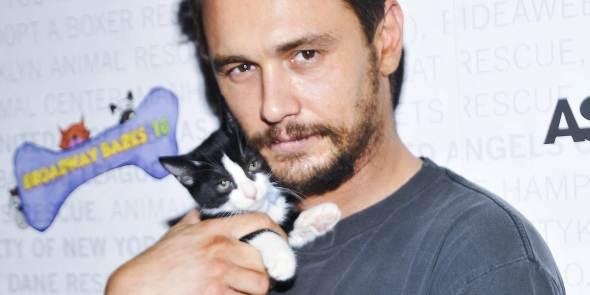 james franco with cat