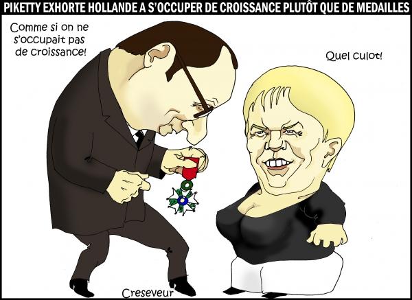 Hollande décorera Mimi Mathy mais pas Piketty