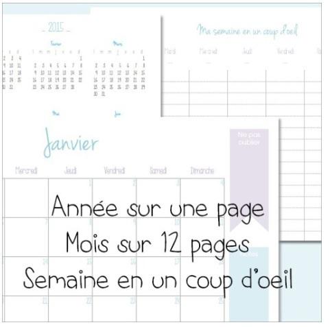 Bonne année 2015 ! Et calendriers à imprimer {free printables} image