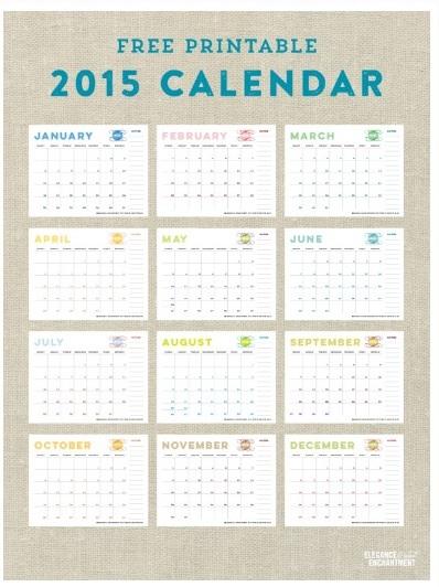 Bonne année 2015 ! Et calendriers à imprimer {free printables} image