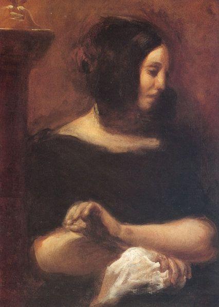 George Sand par Eugène Delacroix en 1838