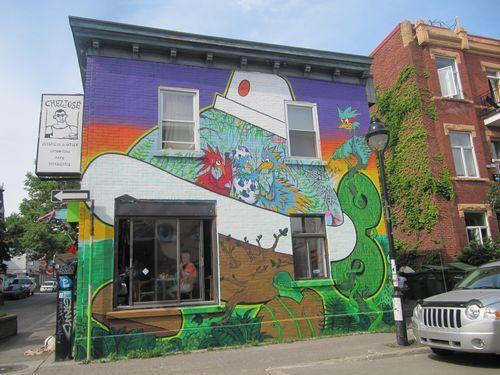 Canada - Montréal Les fresques - 5 - vous voyez la petite pancarte sous le dernier dessin et bien la voilà en plus gros