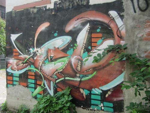 Canada - Montréal Les fresques - 5 - vous voyez la petite pancarte sous le dernier dessin et bien la voilà en plus gros