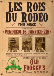 LES ROIS DU RODÉO en concert chez THE OLD FROGGY’S ! LRDR wanted - Old Froggys 150116