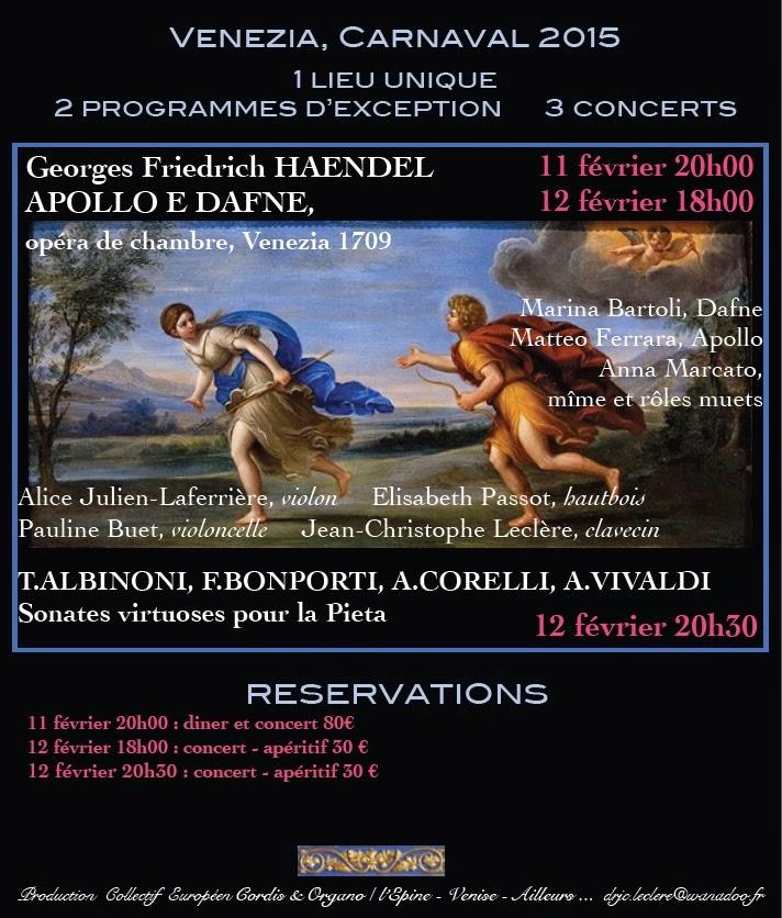 Trois concerts d'exception lors du Carnaval de Venise