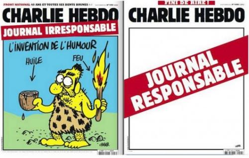 Je suis Charlie : l'humour & les images... charlie, hebdo, couverture, responsable, irresponsable, blanche