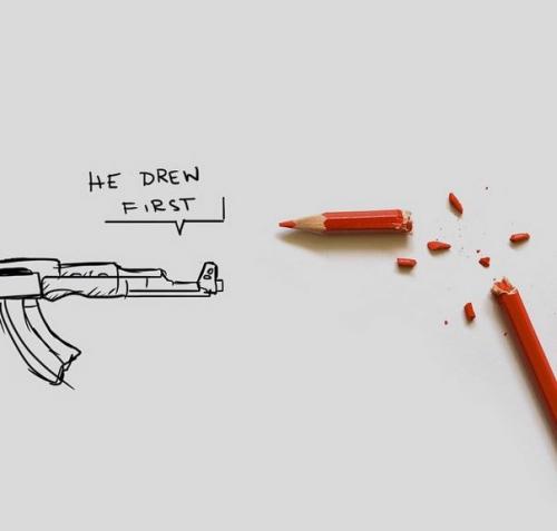 Je suis Charlie : l'humour & les images... charlie hebdo, he drew first