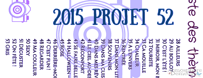 Projet 52 pour cette année 2015 ! Projet 52 pour cette année 2015 !