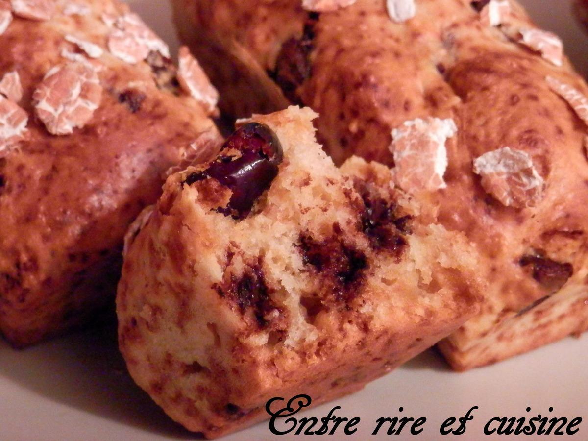 Muffins légers {sans beurre} aux Cranberries, Pépites de chocolat et flocons d'épeautre