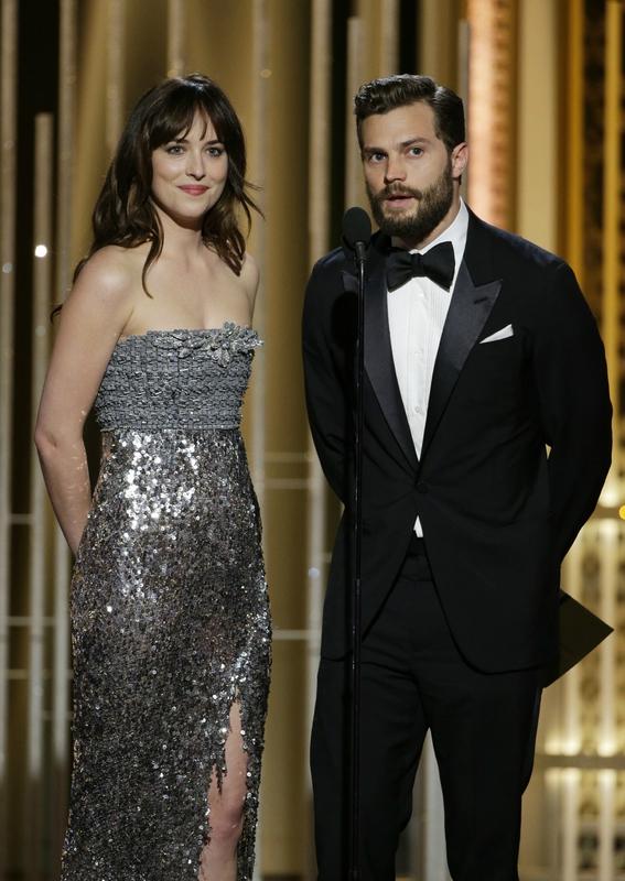 Jamie Dornan et Dakota Johnson au Golden Globes Awards (2015) ggg