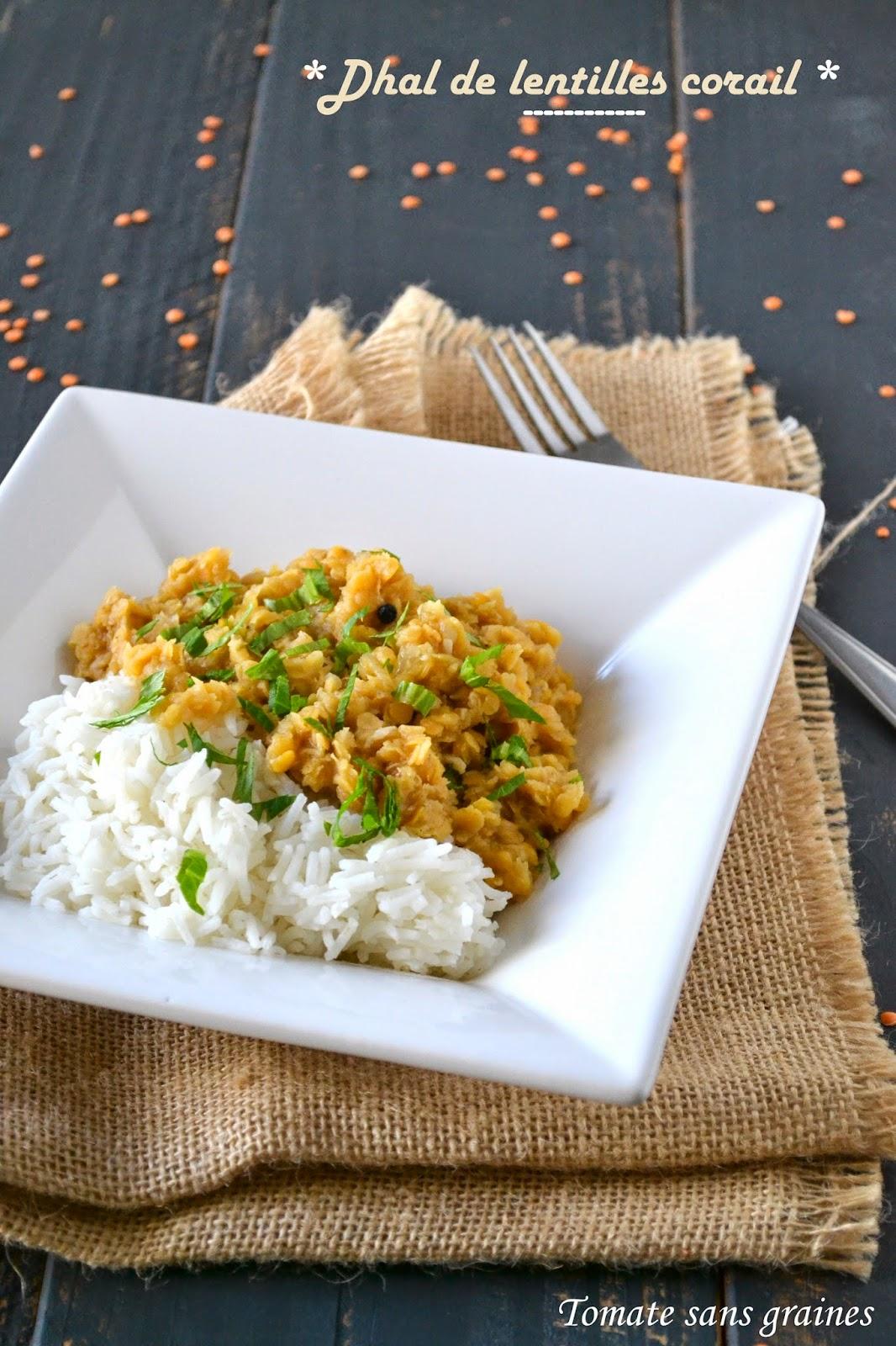 Dhal de lentilles corail Dhal de lentilles corail