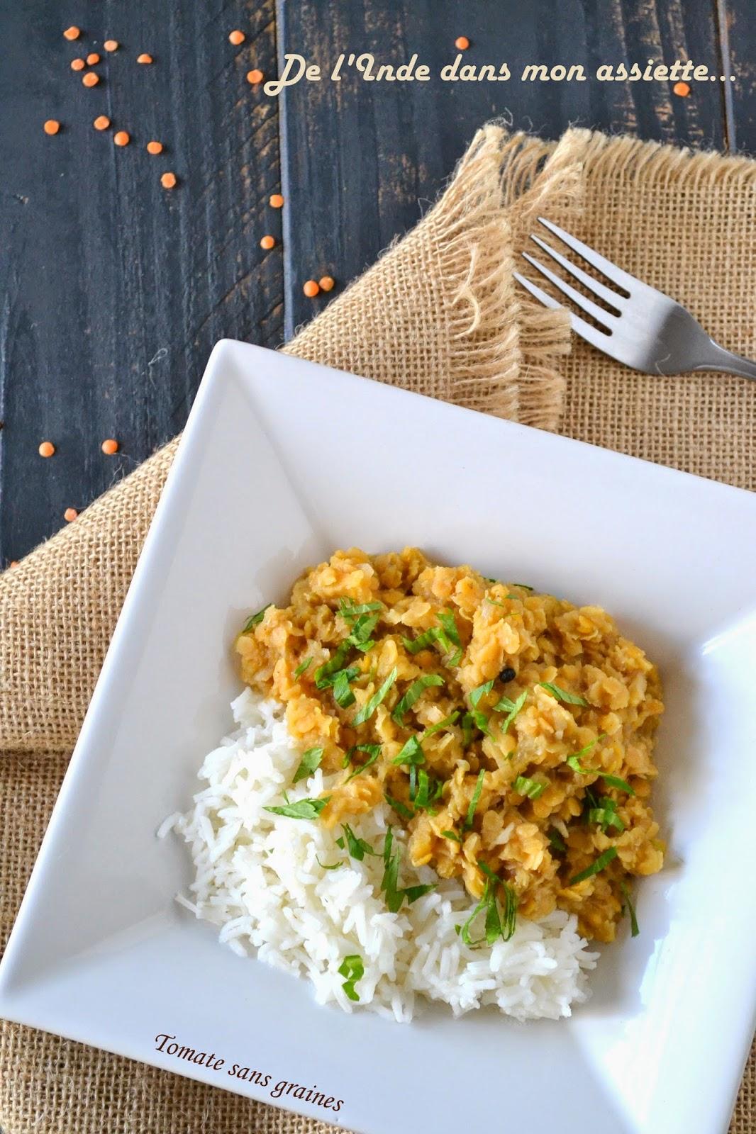 Dhal de lentilles corail Dhal de lentilles corail