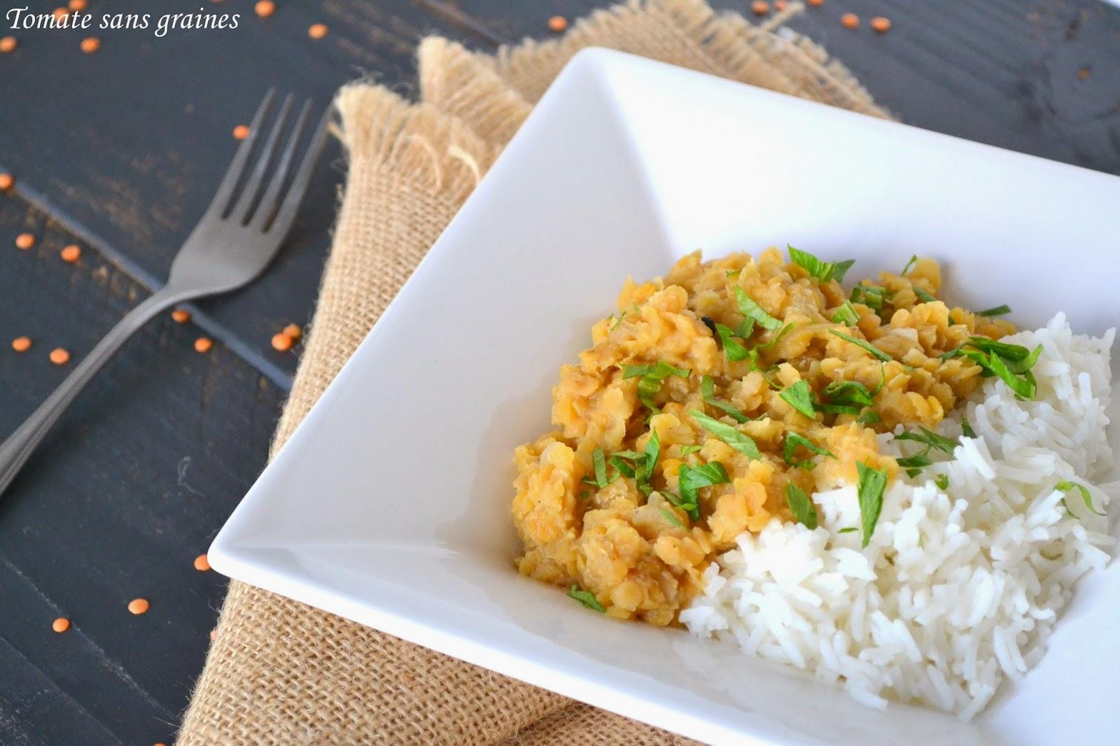 Dhal de lentilles corail Dhal de lentilles corail