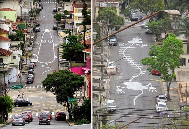 Le bestiaire routier de Sao Paulo, par Tec - Street Art Le bestiaire routier de Sao Paulo, par Tec - Street Art
