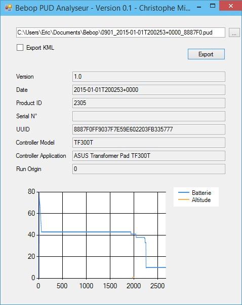 Parrot Bebop: convertir les fichiers .PUD en txt ou KML Bebop_convert_pud_file_kml_gps_trace