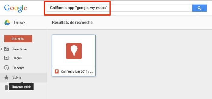 Rechercherzvos cartes personnalisées sur Google Drive