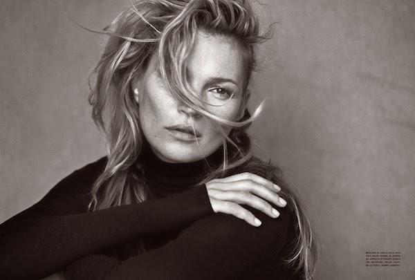 Kate Moss by Peter Lindbergh pour le Vogue Italie du mois de Janvier...