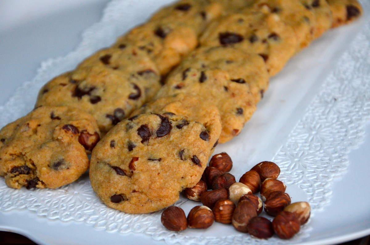 Cookies noisettes et pépites de chocolat