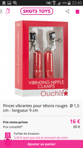 Le rouleau de massage, c’est très sexe pinces vibrantes téton rouge