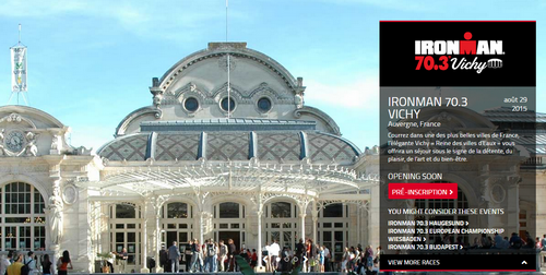 Le Triathlon de Vichy devient un IronMan en 2015 Aperçu du site officiel