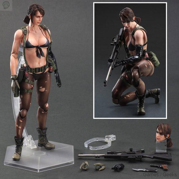 Metal Gear Solid 5 Phantom Pain Quiet Play Arts Kai Action Figure Deux figurines pour MGS 5  quiet MGS 5 figurine 