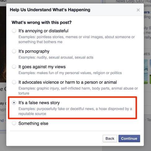 Facebook vous permettra de signaler les canulars