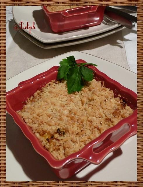 Crumble de potiron et lardons