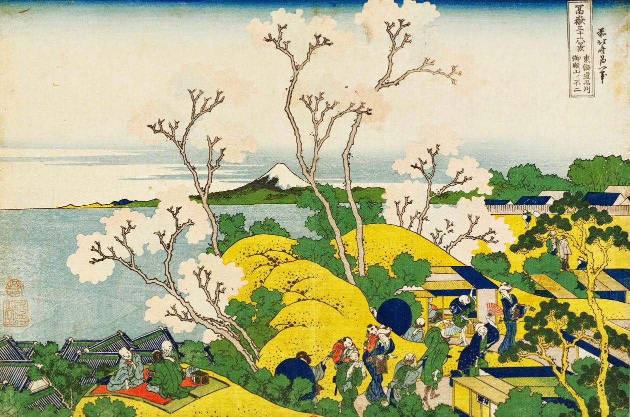 Hokusai, mont fuji vu du Goten yama à Shinagawa sur route tokaido