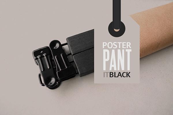 Poster-pant itBlack finition bois brĂťlĂŠ ÂŠ Dezzig