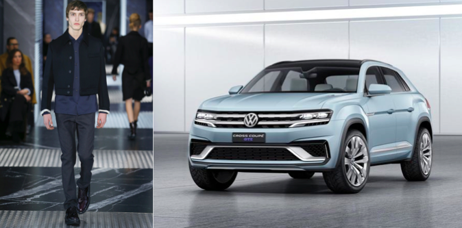 Cross Coupé GTE Volkswagen et silhouette  Prada