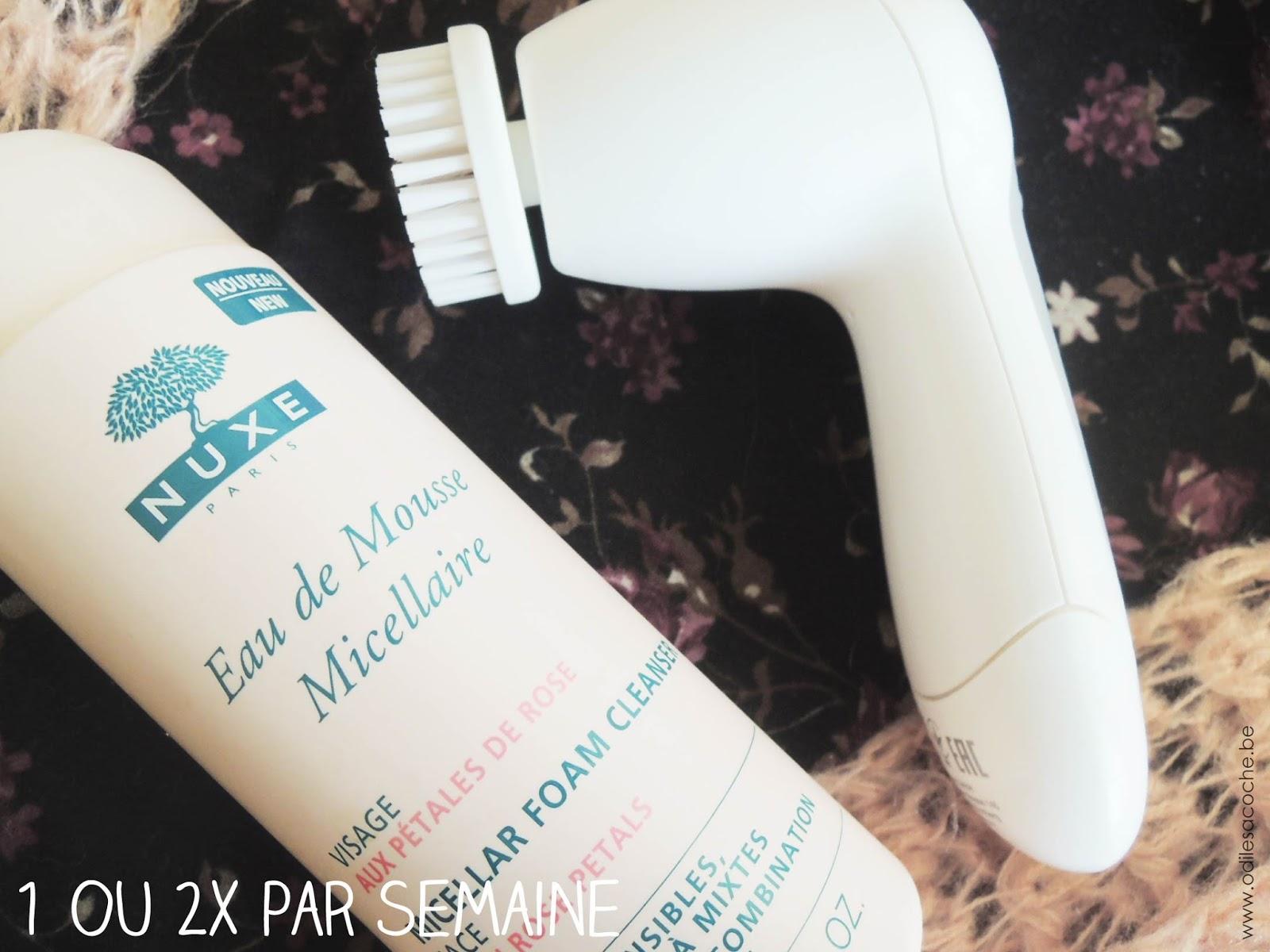 Exfolier nuxe mousse micellaire brosse braun