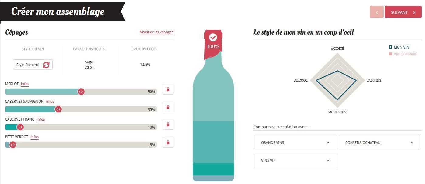 La cuvée 2015 Romainpris, bouteille de vin et étiquette personnalisées.