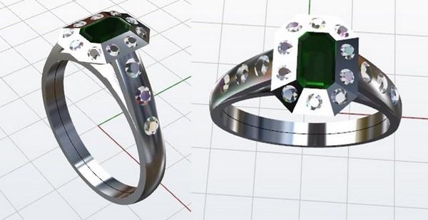 Une bague émeraude en argent Une bague émeraude en argent
