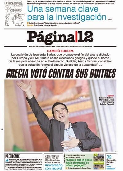 Syriza à la une des journaux argentins [Actu]